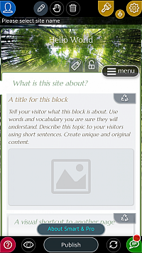 En fuldt funktionel app til at lave hjemmesider på Android-tablets og -telefoner