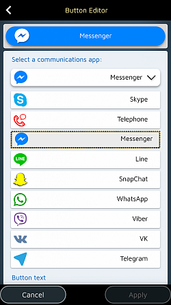 Integrer din foretrukne kommunikationsapp (WhatsApp, Messenger, Line)
